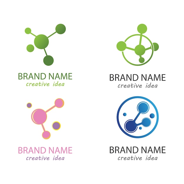 Vector dna logo illustration vector template