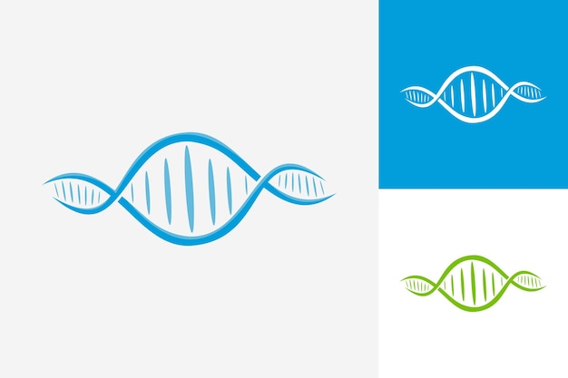 Dna logo template design vettoriale, emblema, concetto di design, simbolo creativo, icona