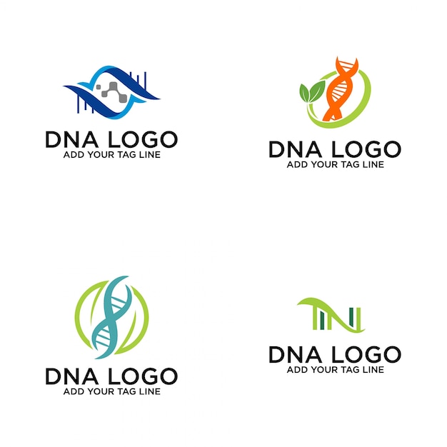 Dna logo vector