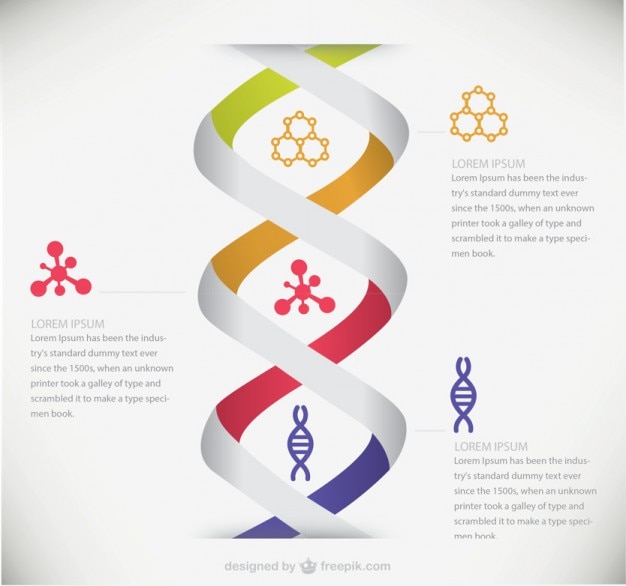 Vector dna medische infographic