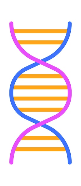 Dna 모델 구조 화학 아이콘 벡터 일러스트 레이 션