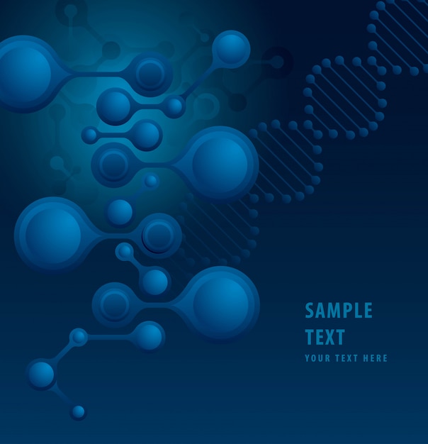 Dna molecular vector-geneeskunde, wetenschap, technologie, chemie