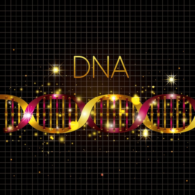 Dna-molecule online gouden patroon