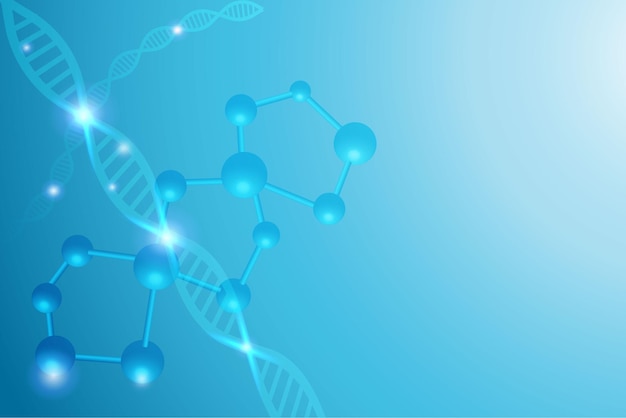 DNA 分子構造は分子染色体遺伝子に接続します バイオ テクノロジーの未来的な背景