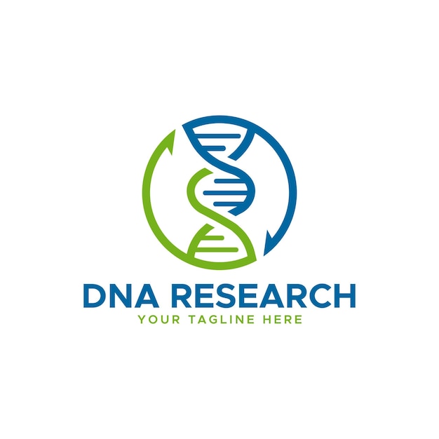 DNA-onderzoek logo-element Vector DNA-kettingpictogram DNA-reparatielogo