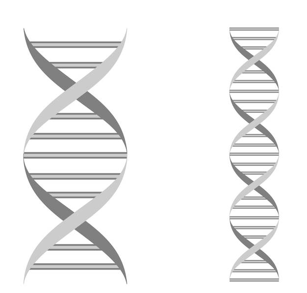 DNA-pictogram Monochroom symbool Desoxyribonucleïnezuurketen Symbool van genetische manipulatie biotechnologie