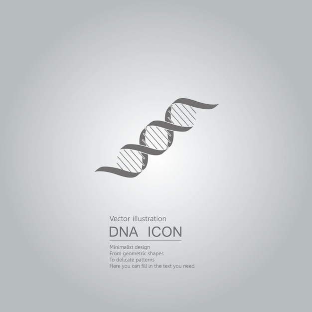 DNA-pictogram ontwerp. Geïsoleerd op grijze achtergrond.