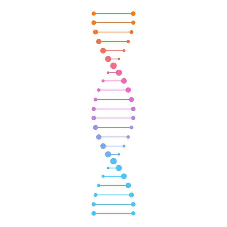 Vector dna-pictogram op witte achtergrond