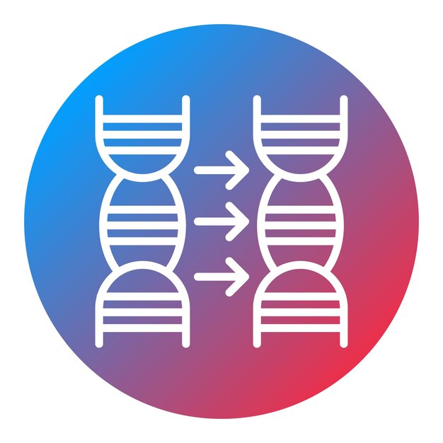 DNA 複製アイコンのベクトル画像は仮想ラボに使用できます