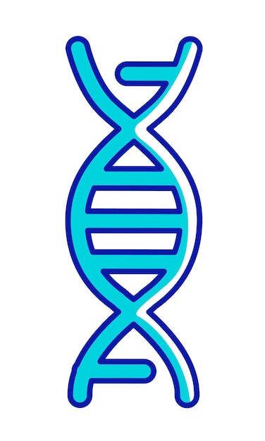 DNA semi-egale kleur vectorelement