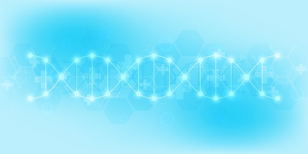 Dna strand background and genetic engineering or laboratory research