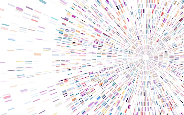Вектор Инфографическая карта последовательности генома днк-теста