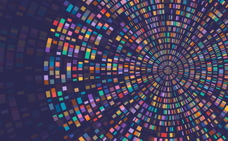 Vector dna test infographic genome sequence map