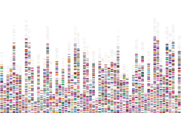 Dna-test infographic Genoomsequentiekaart