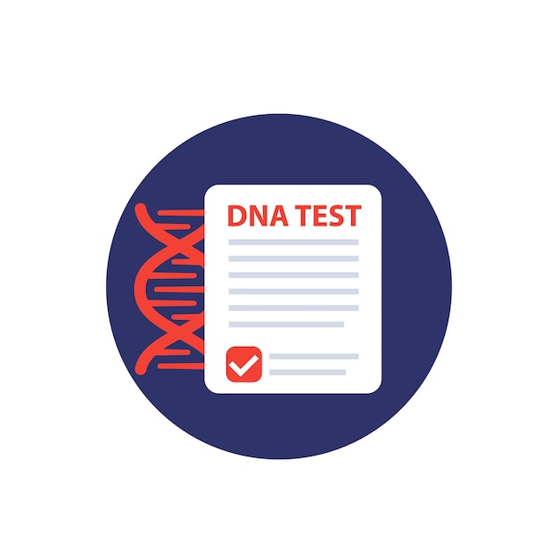 Dna 테스트 벡터 평면 아이콘