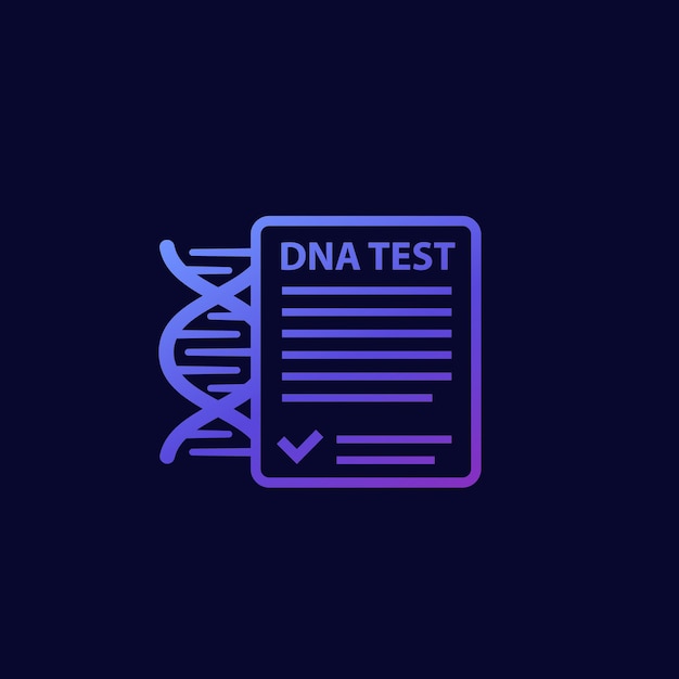 그라데이션이 있는 Dna 테스트 벡터 아이콘