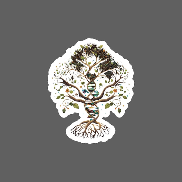 DNA Tree of Life sticker