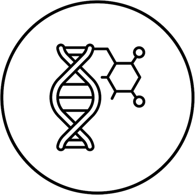 Vector dna vector icon can be used for lab iconset