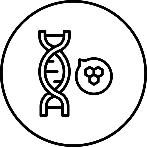 DNA vector icon illustration of Crime and Law iconset