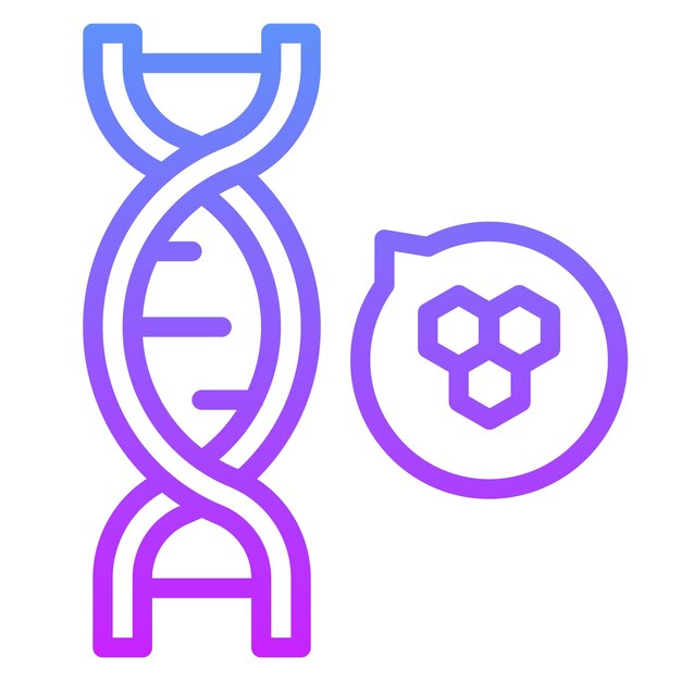 Dna vector icon illustration of crime and law iconset