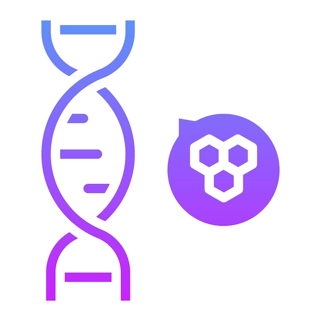 DNA vector icon illustration of Crime and Law iconset