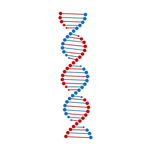 Dna vector icon isolated on white background