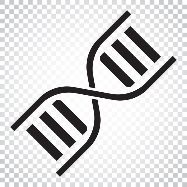 Vector dna vector icon medecine molecule flat illustration simple business concept pictogram