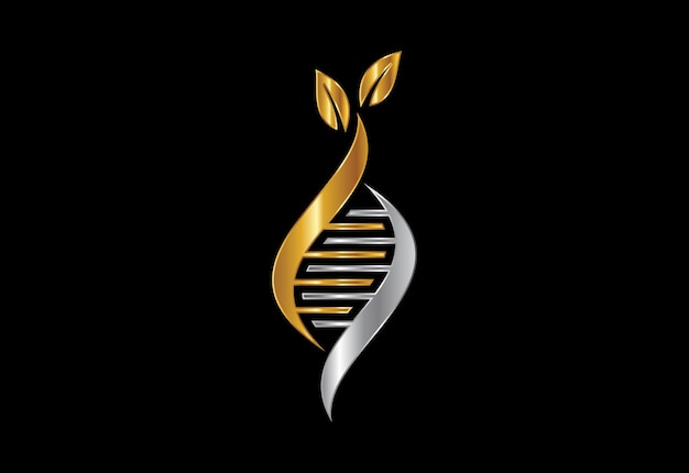 Modello di progettazione del logo vettoriale del dna genetica vector design