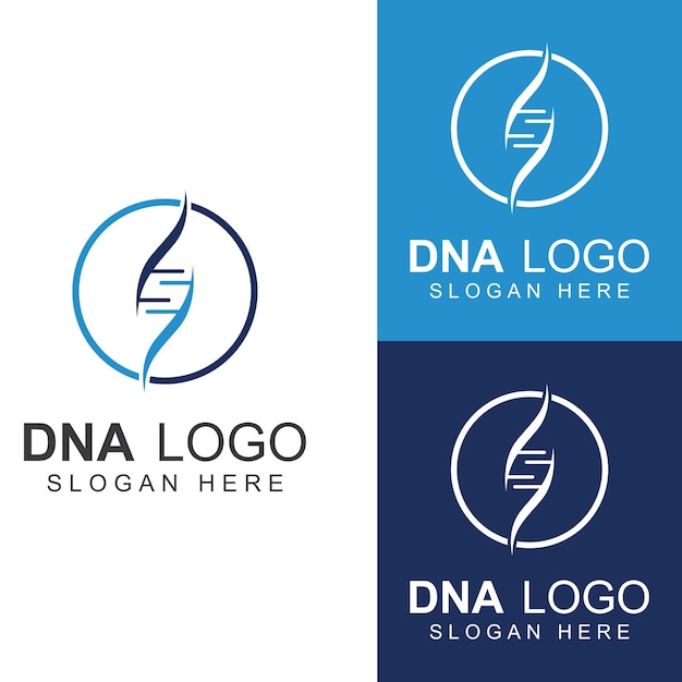 DNA vector logo Modern medisch logo met vector illustratie sjabloonontwerp