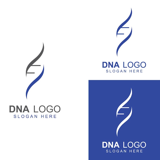 Dna vector logo modern medisch logo met vector illustratie sjabloonontwerp