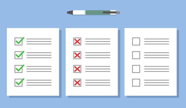 Do's en don'ts en lege adviezen kennisgeving papier icoon voor- en nadelen checklist