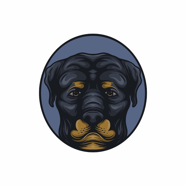 doberman head mascot vector illustration