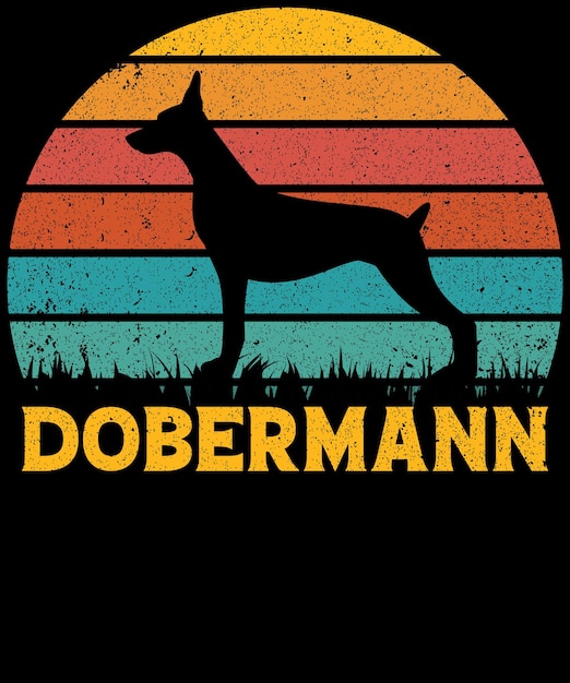 Dobermann hondenliefhebbers tshirts ontwerp 2