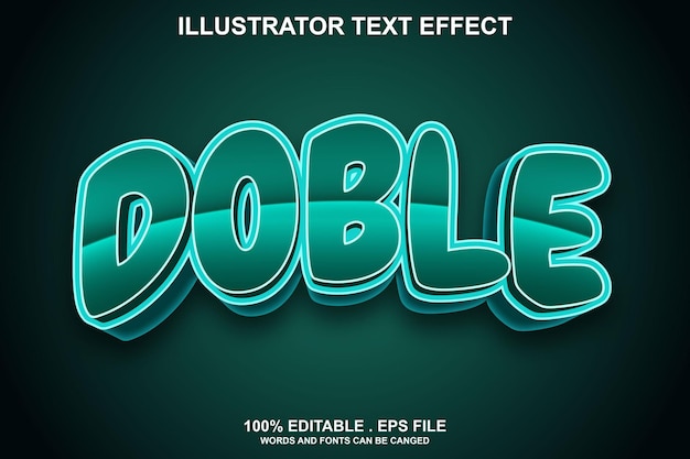 Doble text effect editable