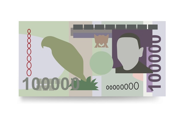 Dobra Vector Illustratie Sao Tomé en Principe geld set bundel bankbiljetten Papiergeld 100000 STN