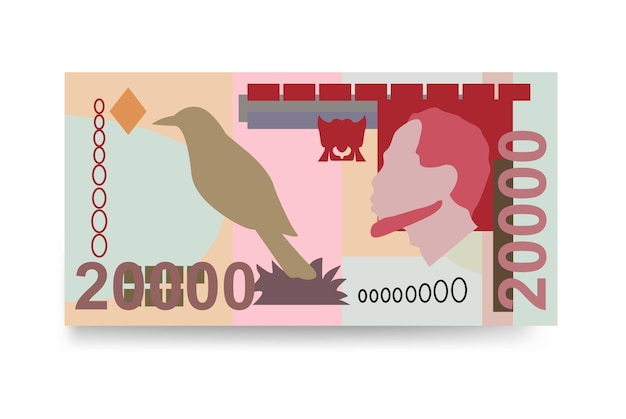 Dobra Vector Illustration Набор денег Сан-Томе и Принсипи пачка банкнот Бумажные деньги 20000 STN