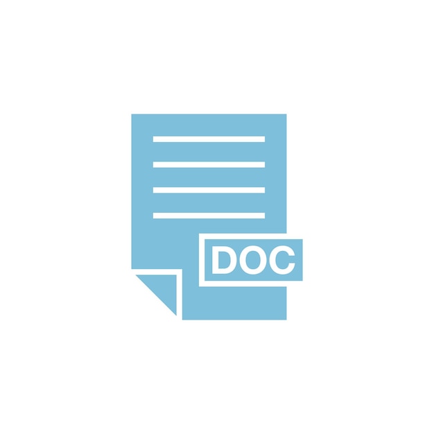 Doc document download icon vector template