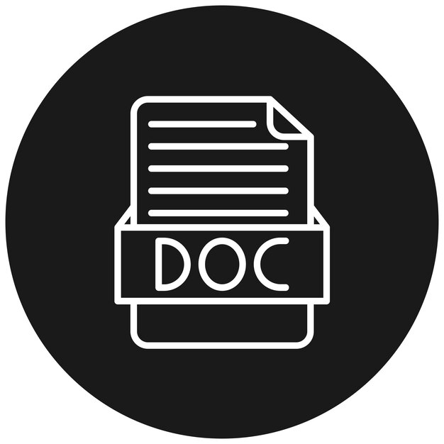 DOC-vector-icone Kan worden gebruikt voor File Formats-iconset