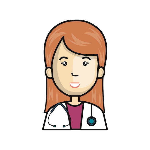 doctor avatar character icon vector illustration design