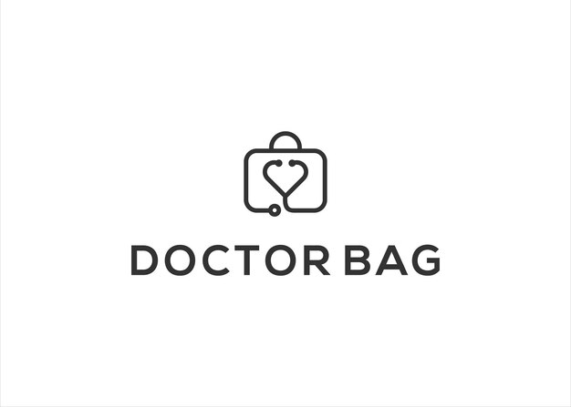 Vector doctor bag job logo design vector template