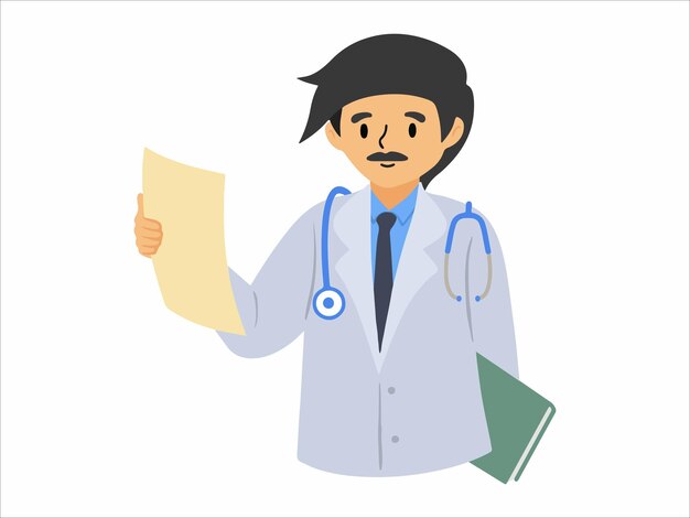 Vector doctor character wearing uniform