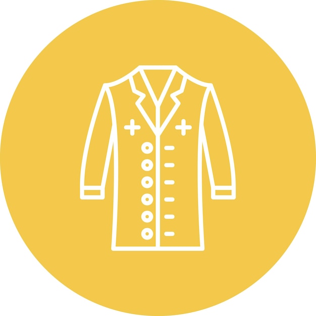 Doctor Coat icon vector image Can be used for Research and Science