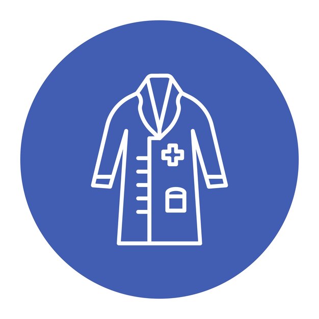 Vector doctor coat vector illustration