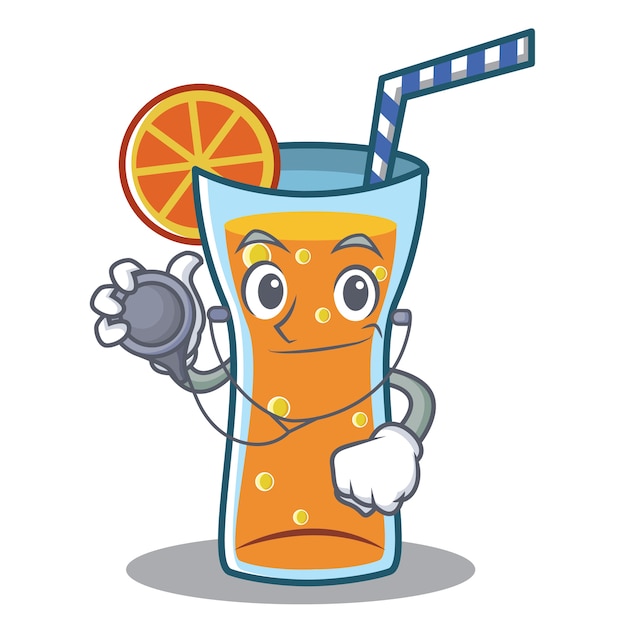 Doctor cocktail character cartoon