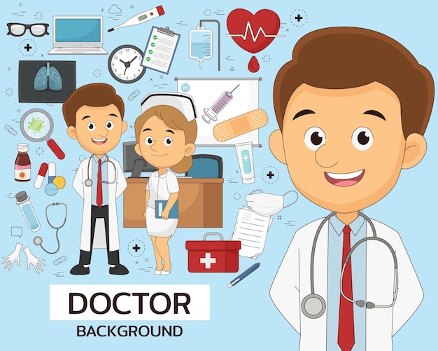 Doctor concept  . Flat icons.