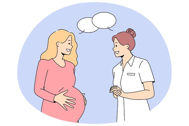 Doctor consult pregnant woman