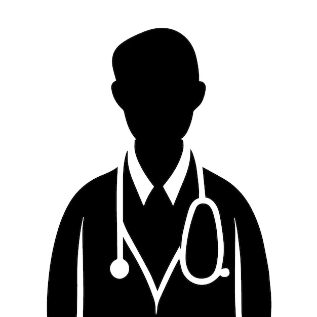 a doctor face vector silhouette