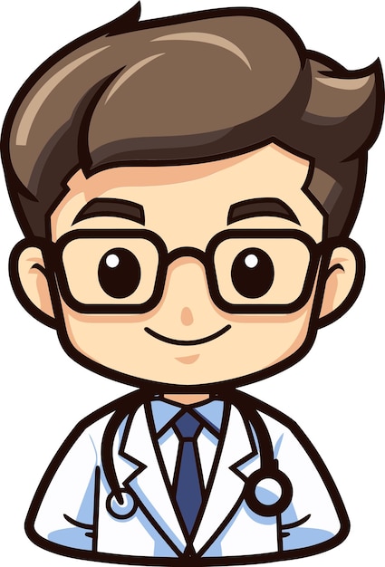 Doctor Graphics in Vector Artistic Care Illustrated Healthcare Doctor Portraits