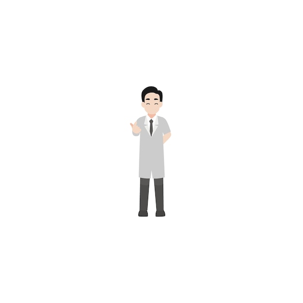 doctor health for cancer day pose vector silhouette