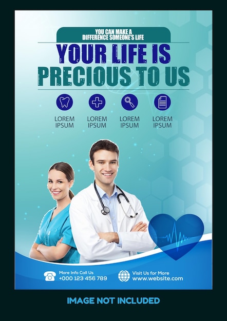 doctor hospital healthcare service flyer